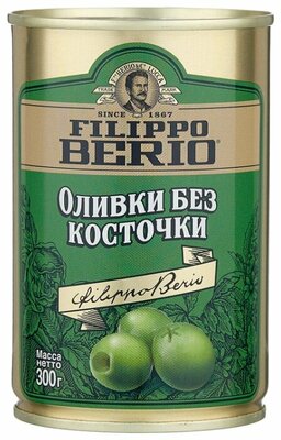 Оливки Filippo Berio без косточки ж/б