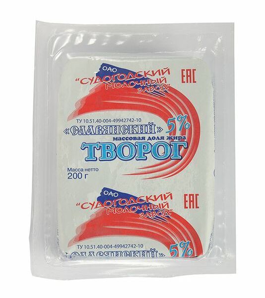 Творог Судогодский молочный завод Славянский 5%