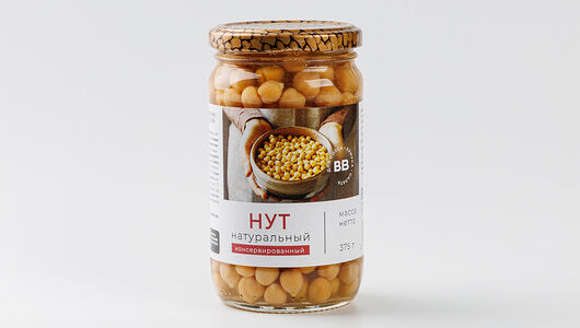 Нут натуральный консервированный, 375 г
