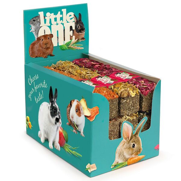 Little One Палочка из луговых трав с топпингом, ассорти (морковь, календула, мальва) Ассорти, 1 шт.