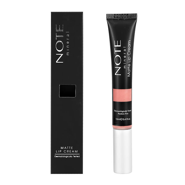 Крем для губ `NOTE` MINERAL MATTE LIP CREAM минеральный матовый тон 01, 12 мл