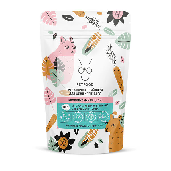 Гранулированный корм ONTO Biotechnology для шиншилл и дегу