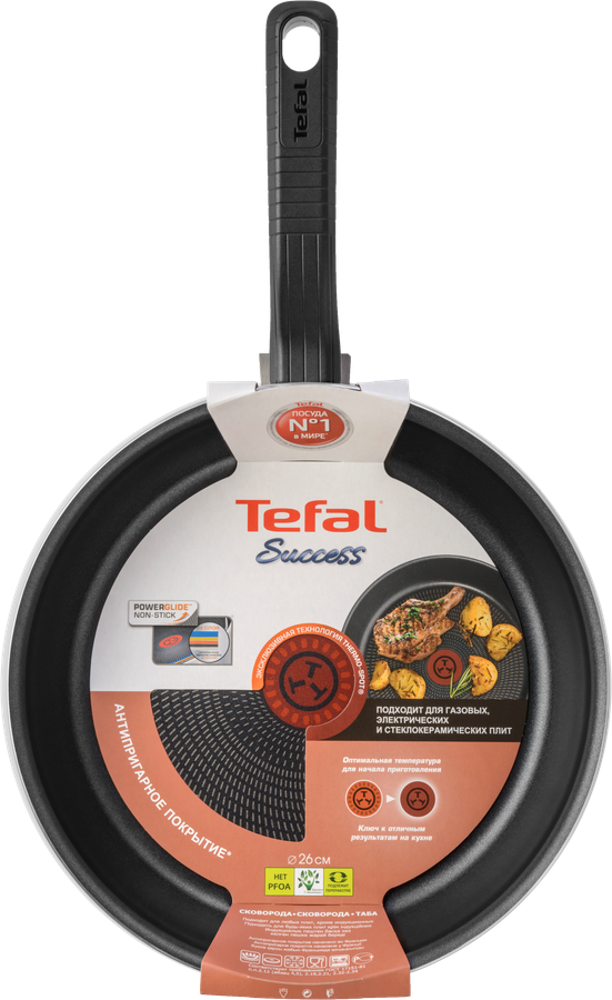 

Сковорода TEFAL Success 24см антипригарное покрытие штампованный алюминий Арт. 4187124