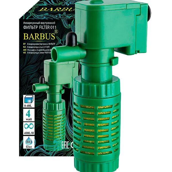 Фильтр внутренний стаканного типа (400л/ч) для аквариума до 40л FILTER 011 BARBUS