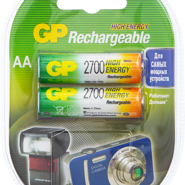 Аккумулятор GP 270AAHC-2DECRC2 20/200 2700мАч, 2шт