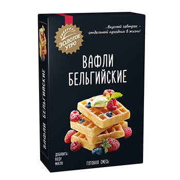 

Смесь для выпечки Золотое утро Вафли Бельгийские 400 г