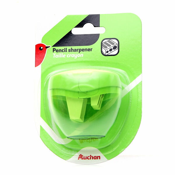 Точилка АШАН Красная птица с контейнером, 3 отверстия