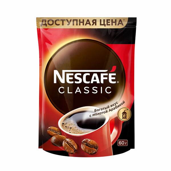 Кофе растовримый с добавлением молотого Nescafe Classic