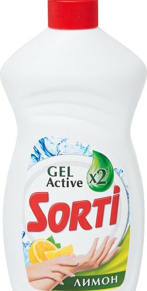 Средство для мытья посуды Sorti Gel Active Лимон 450г
