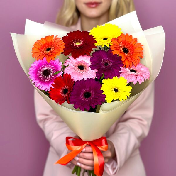 Букет из 11 гербер мини микс