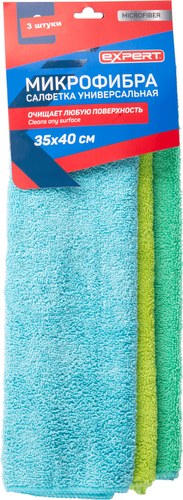 

Салфетка Expert из микрофибры 35х40 3 шт.