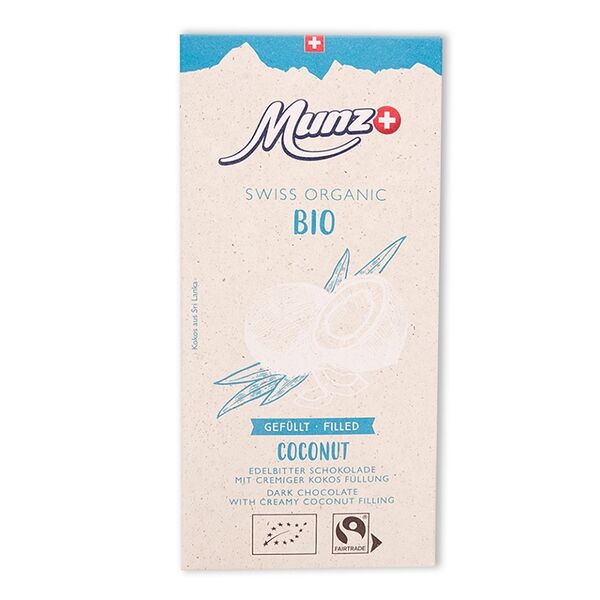 Шоколад горький Munz Organic с кокосом