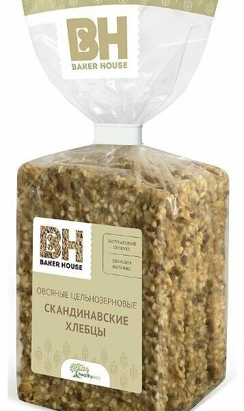 Хлебцы Baker House Скандинавские овсяные цельнозерновые