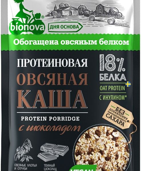 Каша овсяная Bionova Протеиновая с шоколадом 40г