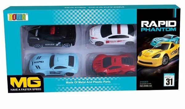 Набор машинок, 4 шт