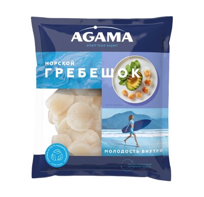 Морской гребешок Agama филе свежемороженый 250 г