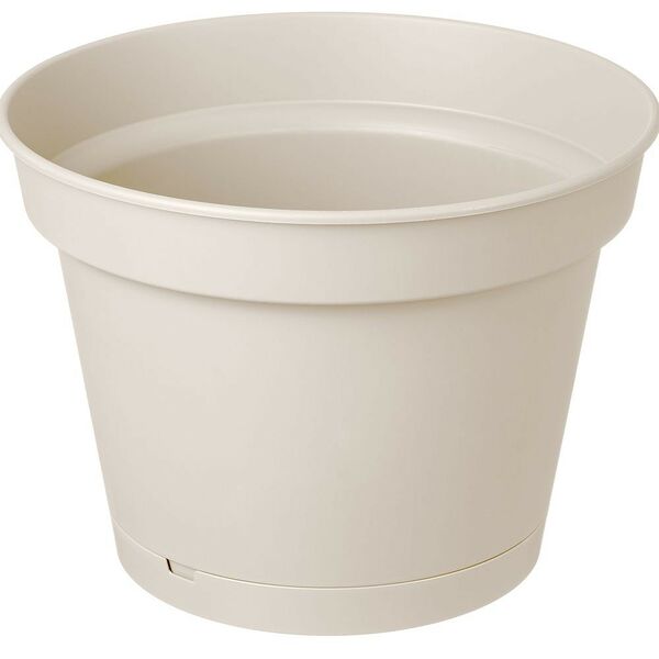 Горшок для цветов Mint с поддоном, 38 см, 20 л, светло-бежевый