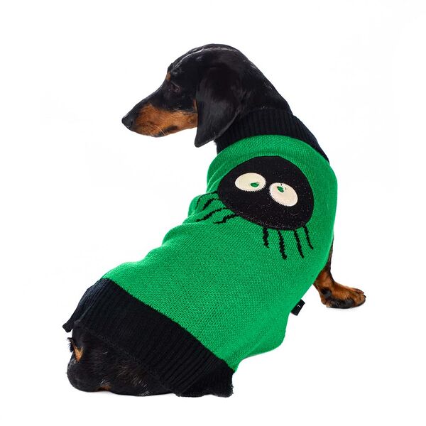 Свитер светящийся Led для собак S зеленый (унисекс)