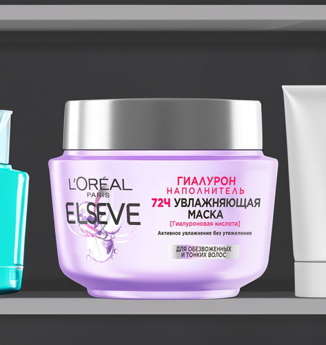 

Маска для волос L'Oreal Paris Elseve Гиалурон увлажняющая для обезвоженных и тонких волос 300 мл