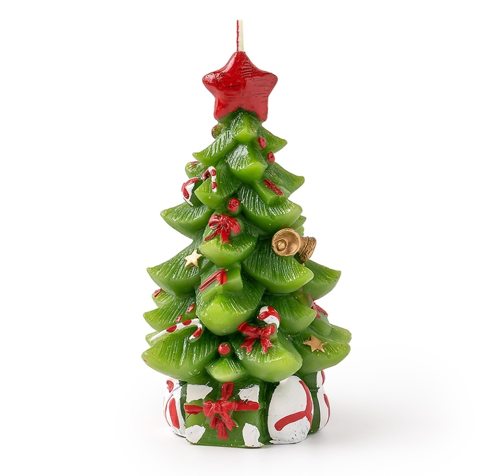 

Свеча фигурная Future International Елочка рождественская зеленая 17.8 см парафин Китай