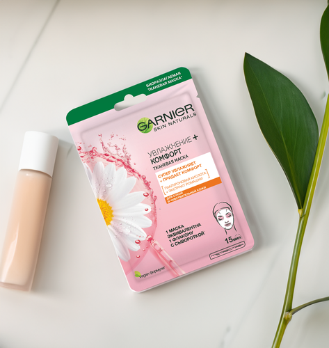 

Маска тканевая Garnier Увлажнение + Комфорт для сухой кожи 28 г