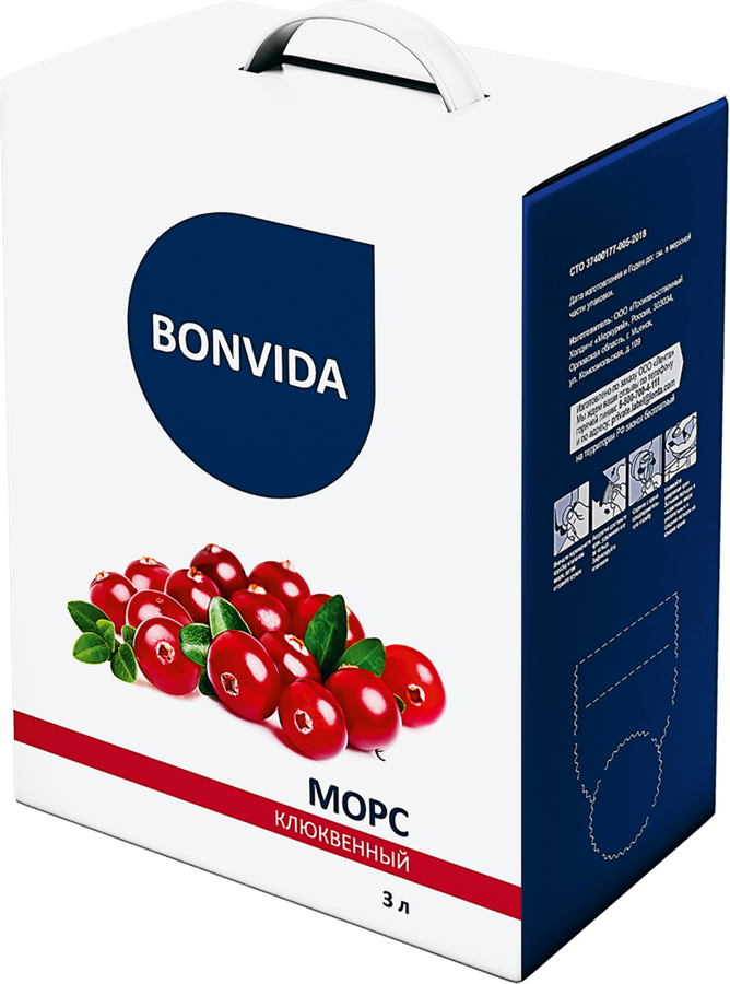 

Морс BONVIDA Клюквенный, 3л