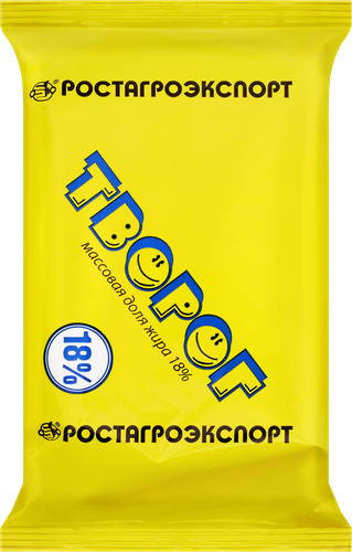 

Творог РОСТАГРОЭКСПОРТ 18%, без змж, 180г