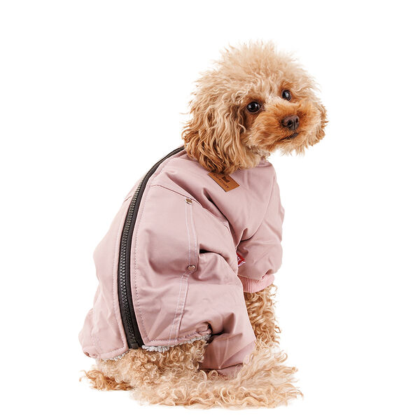 Комбинезон на молнии для собак Petmax M розовый (девочка)