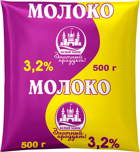 Молоко пастеризованное БЕЛЫЙ ЗАМОК Российское 3,2%