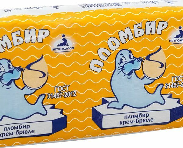 Мороженое Петрохолод пломбир крем-брюле