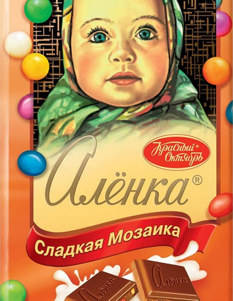 Шоколад молочный Алёнка Сладкая Мозаика с разноцветным драже