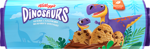 

Печенье Kellogg's Dinosaurs Сдобное ванильное с кусочками молочного шоколада 180 г