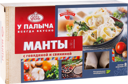 

Манты У Палыча с говядиной и свининой 440 г