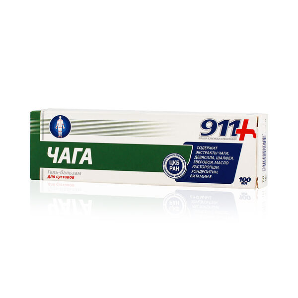 Гель-бальзам для суставов 911+ Ваша Служба Спасения чага 100 мл