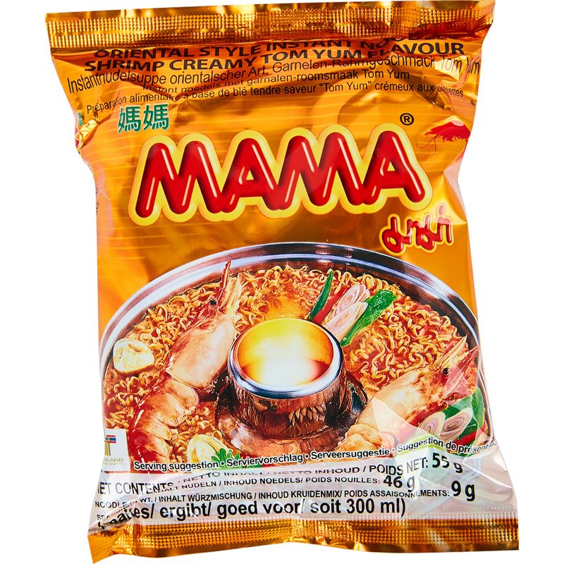 

Лапша быстрого приготовления Mama Том Ям кремовый 55 г
