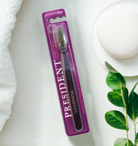 

Зубная щетка President Exclusive средняя цвет в ассортименте