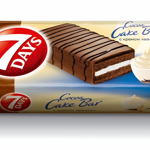 Пирожное бисквитное 7DAYS Cake Bar глазированное с кремом со вкусом 