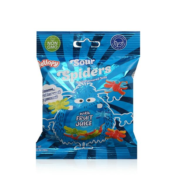 Мармелад жевательный Jellopy Sour Spiders с фруктовым вкусом