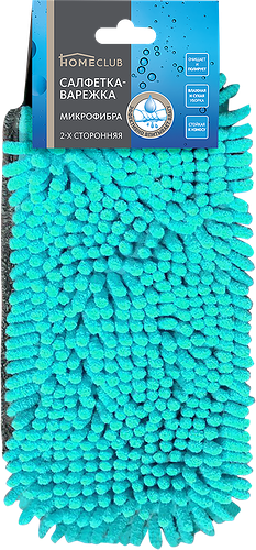 Салфетка-варежка HOMECLUB микрофибра