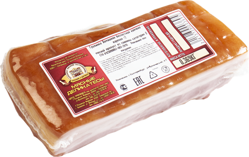 

Грудинка Черкашин и Партнеръ Домашняя из свинины копчено-вареная бескостная вес