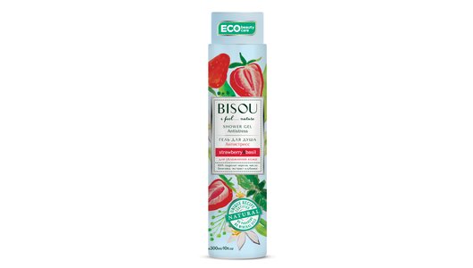 

Гель для душа Bisou Антистресс клубника-базилик