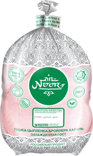 

Тушка цыпленка-бройлера An-Noor 1-й сорт Халяль охлажденная вес
