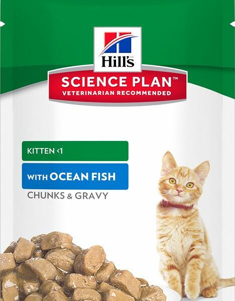 Влажный корм для котят и беременных/кормящих кошек Hill's Science plan с океанической рыбой 85г
