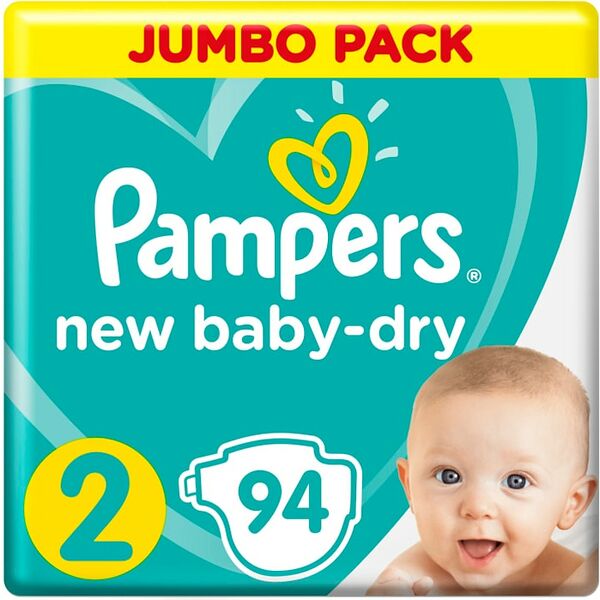 Подгузники Pampers Newbaby Dry 2 Mini 4-8 кг, 94 шт