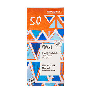 Шоколад органик Vivani темный с добавлением молока 50% с кокосовым сахаром