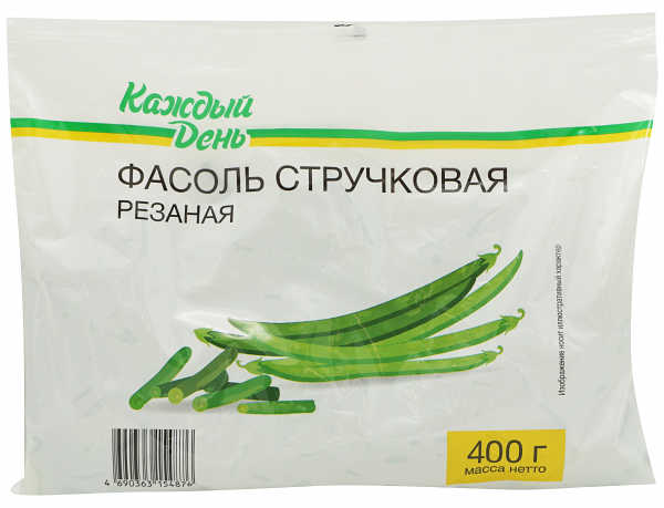 Фасоль зеленая стручковая Каждый день резаная замороженная
