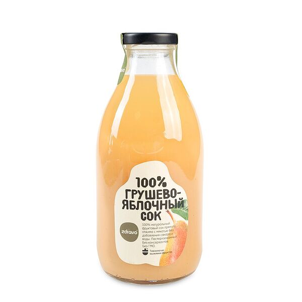 Сок Zdravo грушево-яблочный 100% 0.75л, Республика Сербия
