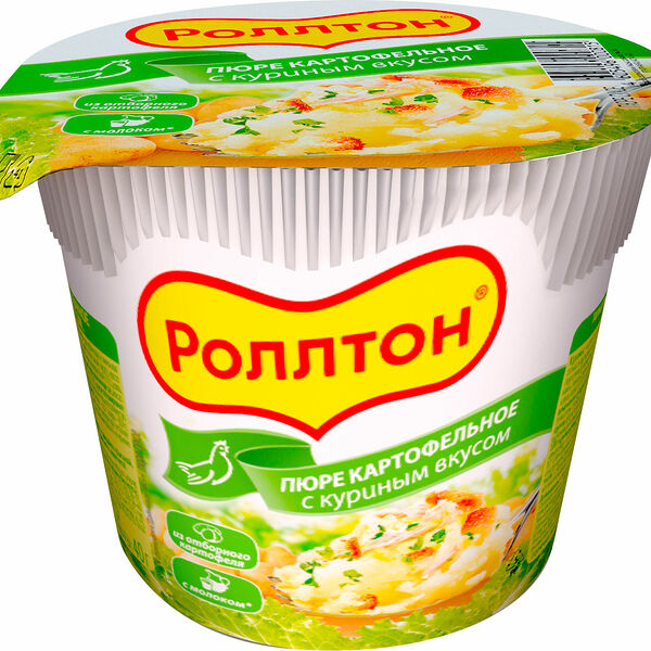 Пюре Роллтон картофельное с куриным вкусом