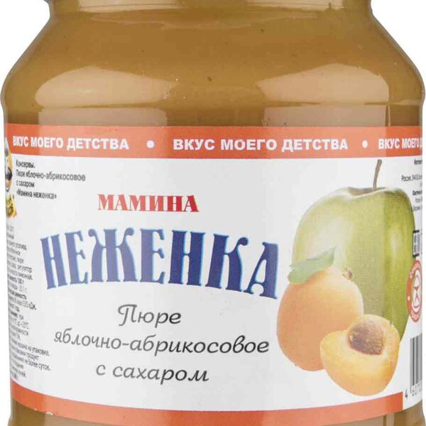 Пюре яблочно-абрикосовое Мамина Неженка с сахаром