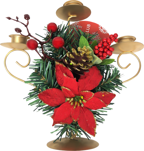 

Подсвечник новогодний Homeclub 25 см 1 шт. дизайн в ассортименте